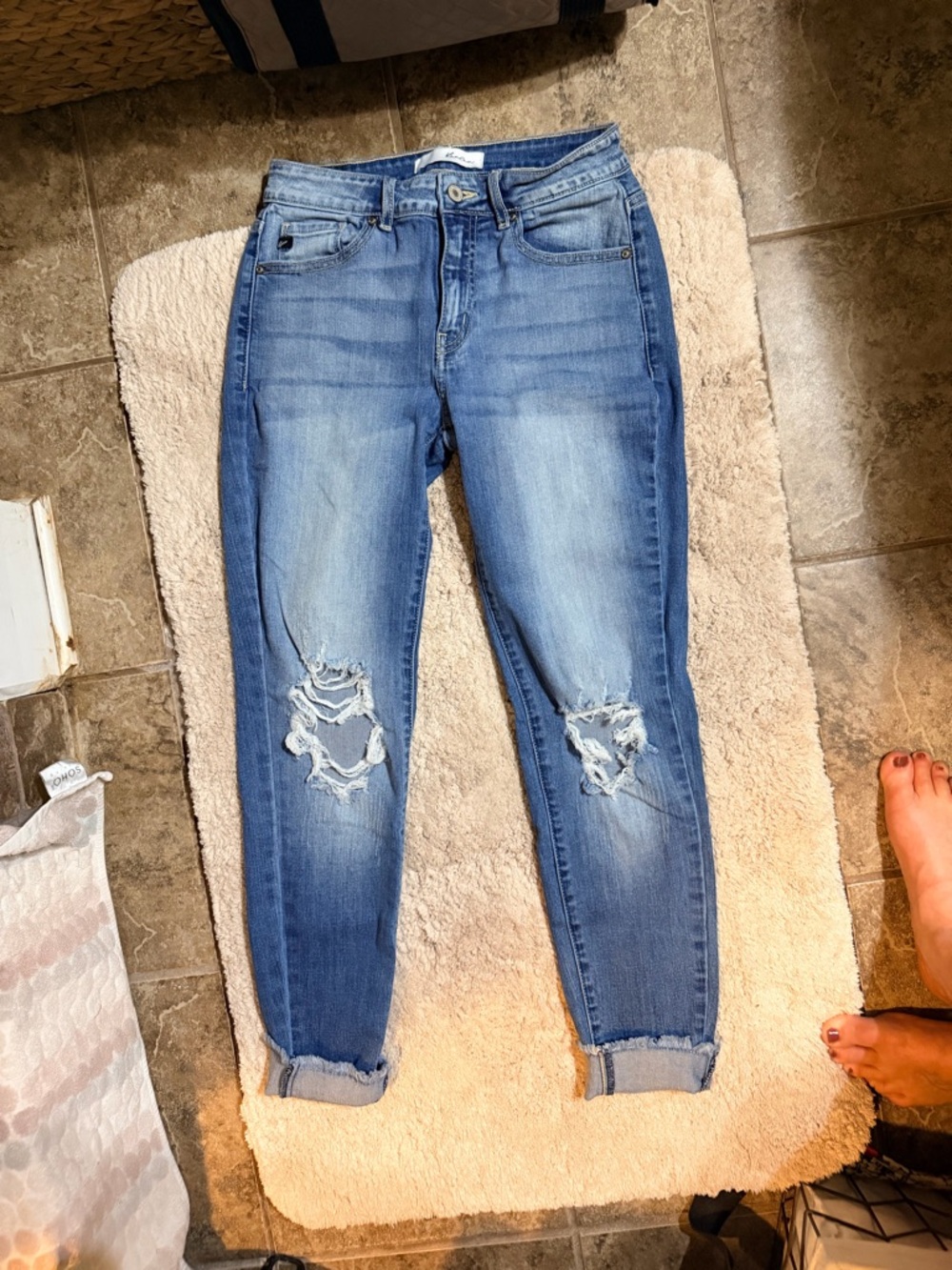 NWOT Kansan Distressed Light Blue Women's Skinny Jeans